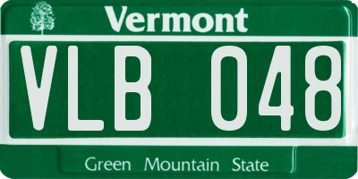 VT license plate VLB048