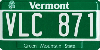 VT license plate VLC871