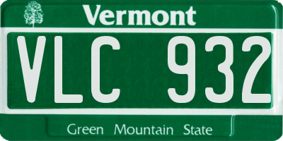 VT license plate VLC932