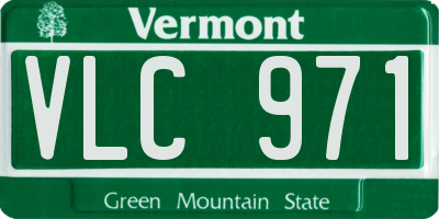 VT license plate VLC971