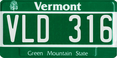 VT license plate VLD316