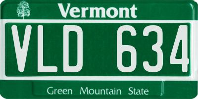VT license plate VLD634