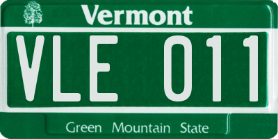 VT license plate VLE011