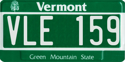 VT license plate VLE159