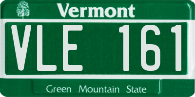 VT license plate VLE161