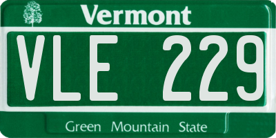 VT license plate VLE229
