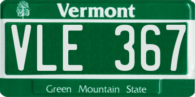 VT license plate VLE367