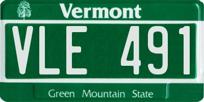 VT license plate VLE491