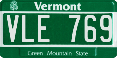 VT license plate VLE769