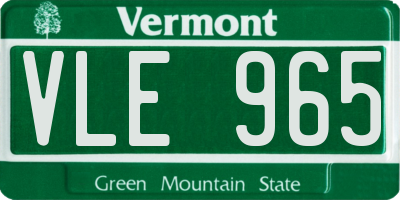 VT license plate VLE965