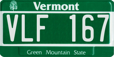 VT license plate VLF167