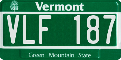 VT license plate VLF187