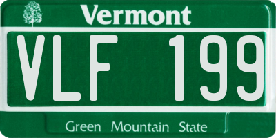 VT license plate VLF199