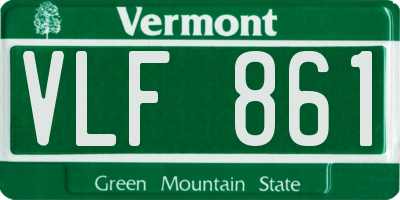 VT license plate VLF861