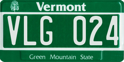 VT license plate VLG024