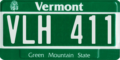 VT license plate VLH411