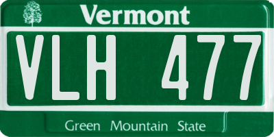 VT license plate VLH477