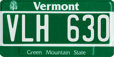 VT license plate VLH630