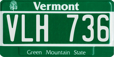 VT license plate VLH736