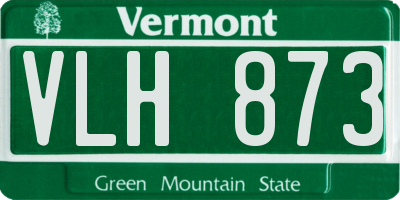 VT license plate VLH873