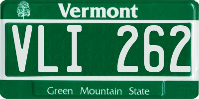VT license plate VLI262