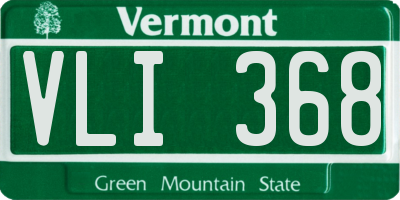 VT license plate VLI368