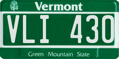 VT license plate VLI430