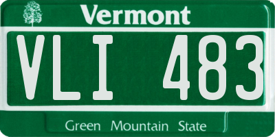 VT license plate VLI483