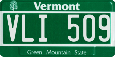 VT license plate VLI509