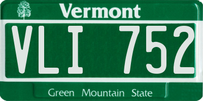 VT license plate VLI752