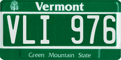 VT license plate VLI976