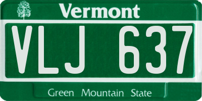 VT license plate VLJ637