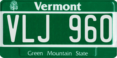 VT license plate VLJ960
