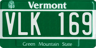 VT license plate VLK169