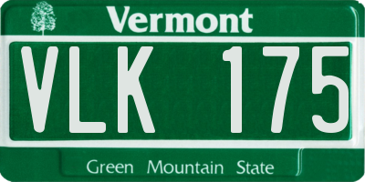 VT license plate VLK175