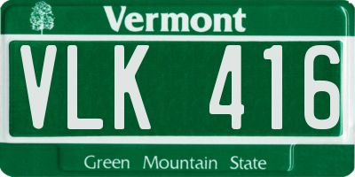 VT license plate VLK416