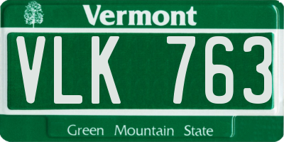 VT license plate VLK763