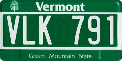 VT license plate VLK791