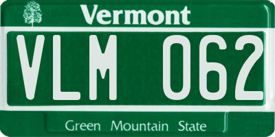 VT license plate VLM062