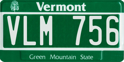 VT license plate VLM756