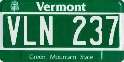VT license plate VLN237