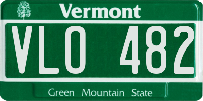 VT license plate VLO482