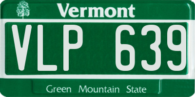VT license plate VLP639