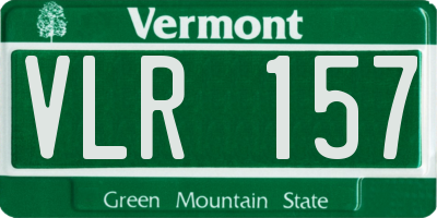 VT license plate VLR157