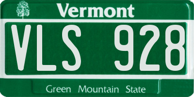 VT license plate VLS928