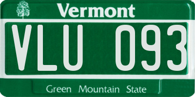 VT license plate VLU093