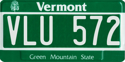 VT license plate VLU572