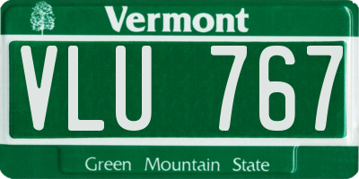 VT license plate VLU767