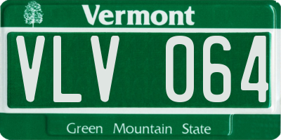 VT license plate VLV064