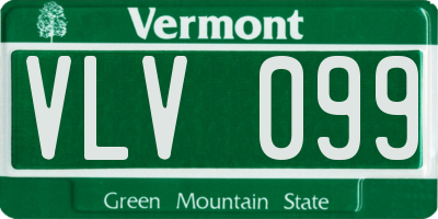 VT license plate VLV099